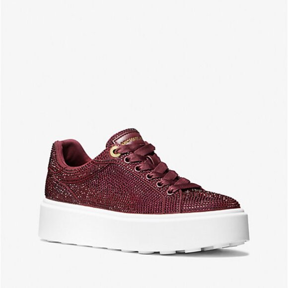 MICHAEL Michael Kors Romey Embellished Platform Sneakers - Picture 1 of 4